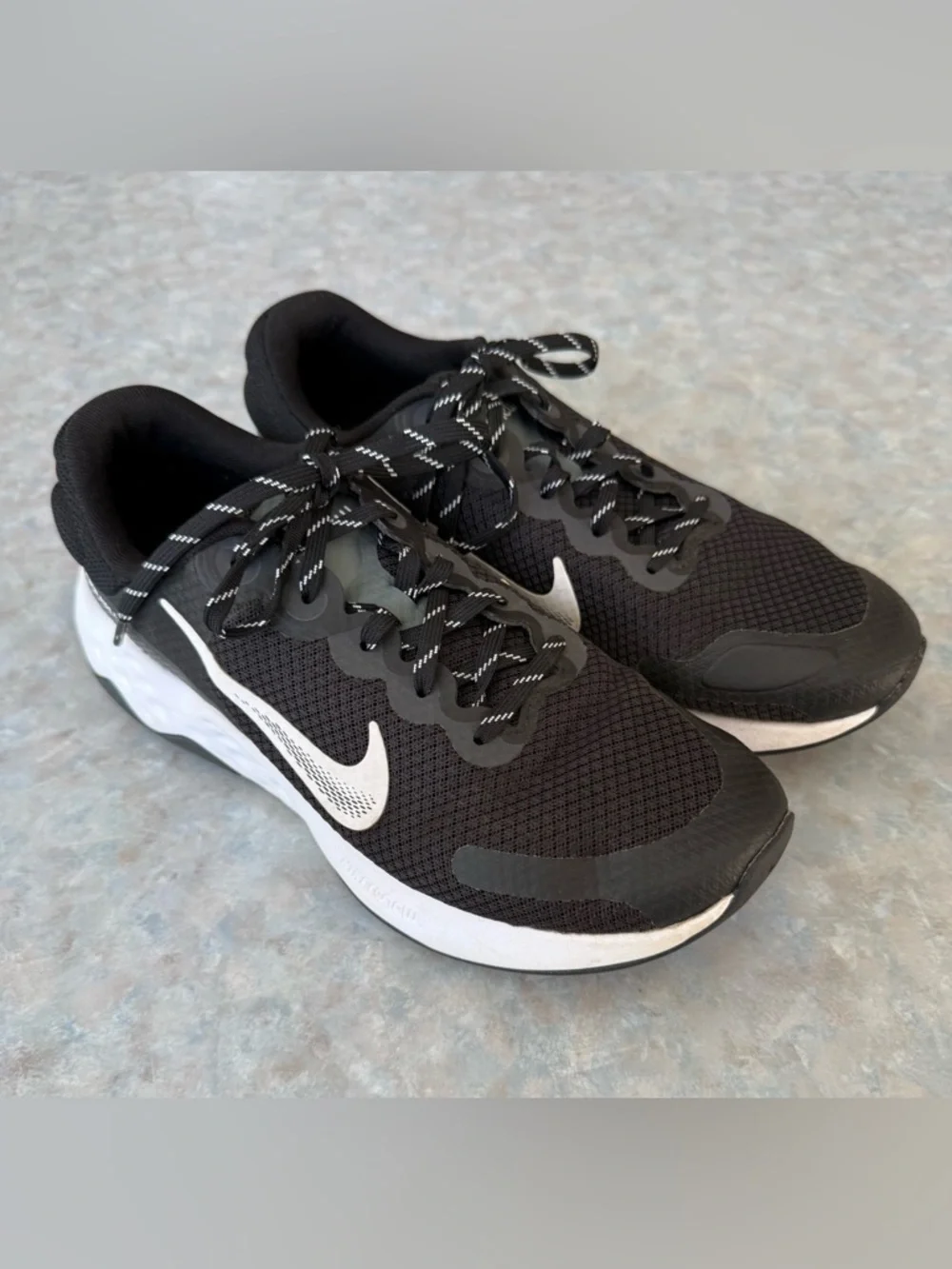 Nike RENEW Ride 3.0 Men's Black Lace Up Athletic Running Sneakers